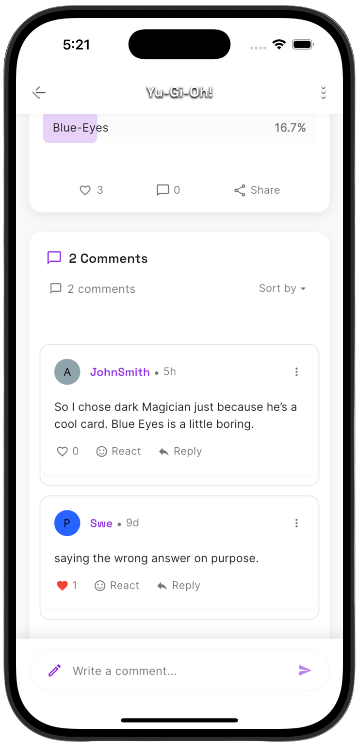 RekoGen Realm Comments